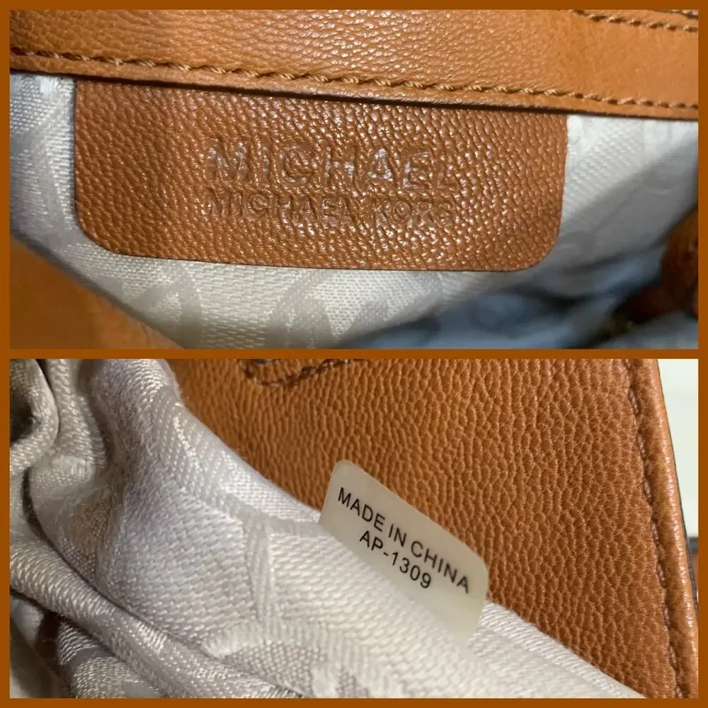 MICHAEL KORS Luggage Tan Pebbled Leather Vintage HAMILTON Lock Satchel - MINT!